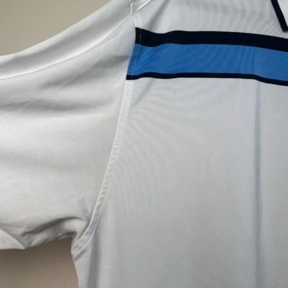 FootJoy Golf Polo White with Blue Stripes Golf Logo XL Men's - Picture 7 of 7